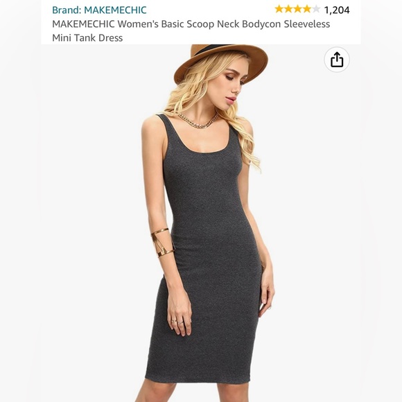 NWOT ✨ MAKEMECHIC Bodycon Tank Dress - Picture 9 of 10